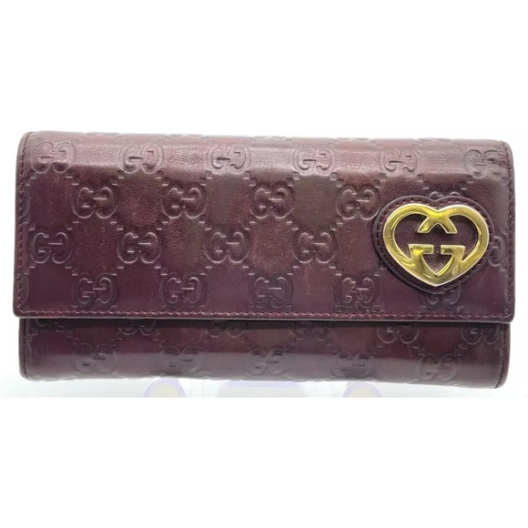 Gucci Handbags - Authentic Gucci Guccissima Wallet Burgundy Embossed Leather